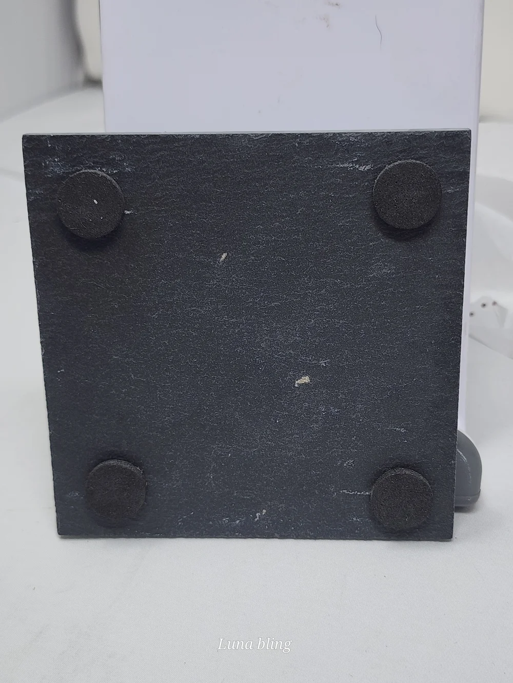 Set of 2 Black Slate Quote Coasters